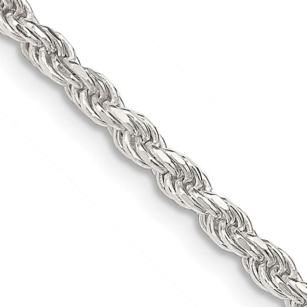 925 Italy Stamped Diamond Cut Rope - Picture 6 of 6